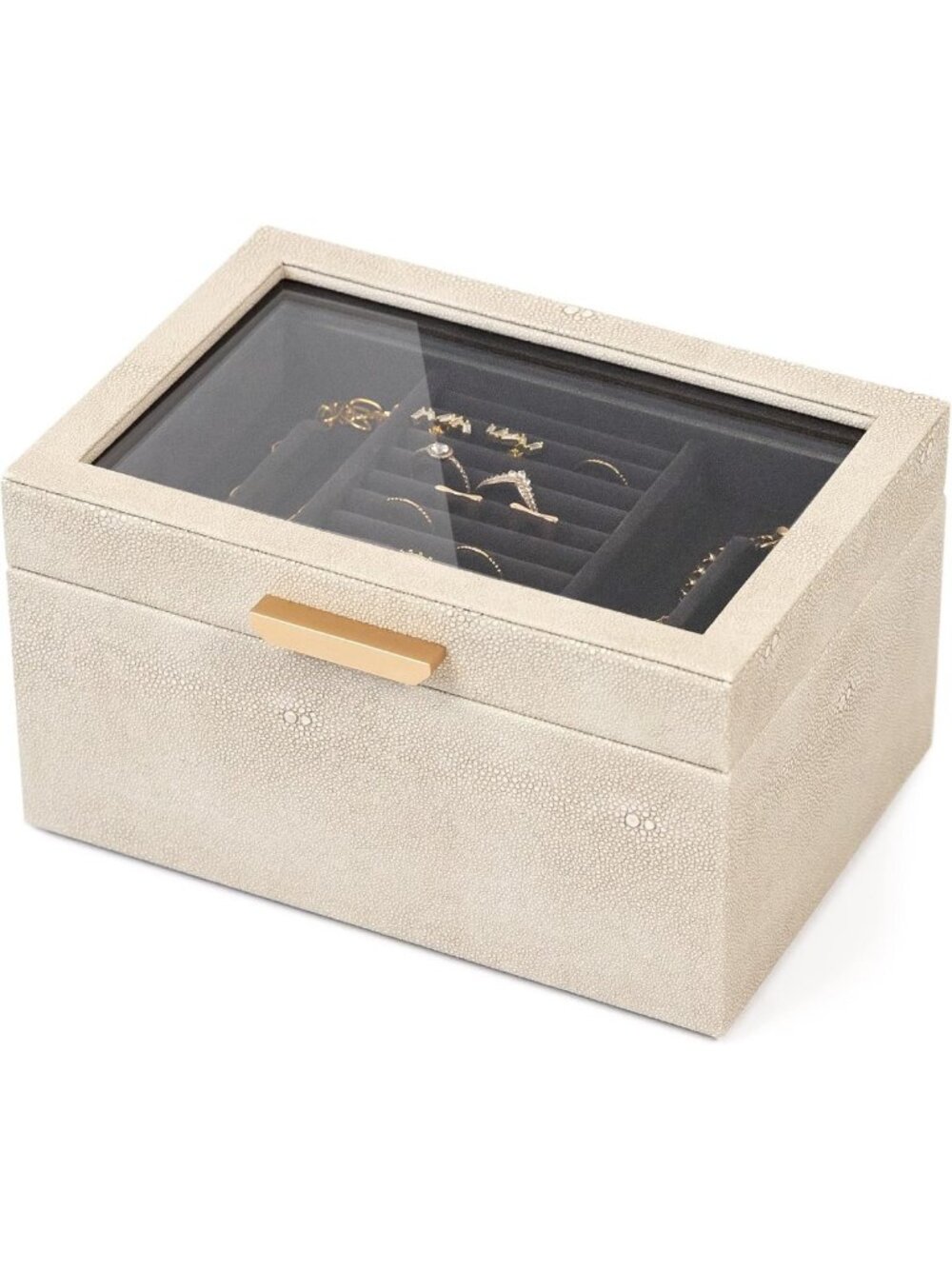 Elegant Petite 3-Tier Jewelry Box - Stylish Storage & Display Organizer